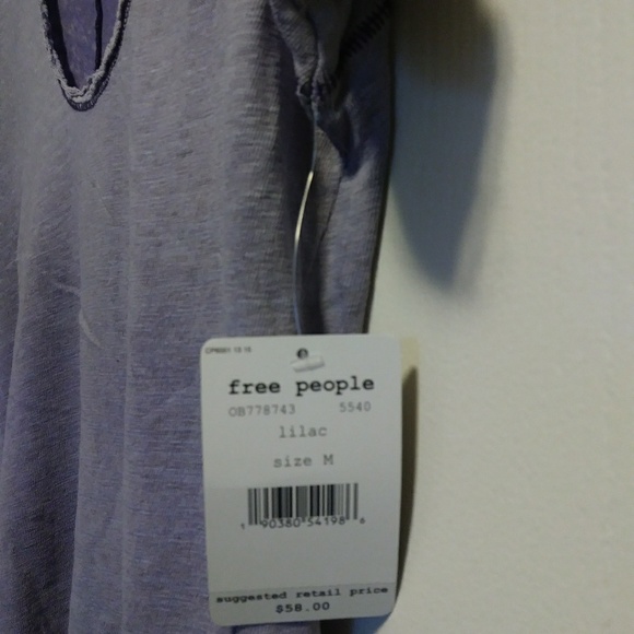 Free People lace trim linen tee - Picture 2 of 8